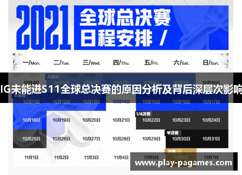 IG未能进S11全球总决赛的原因分析及背后深层次影响